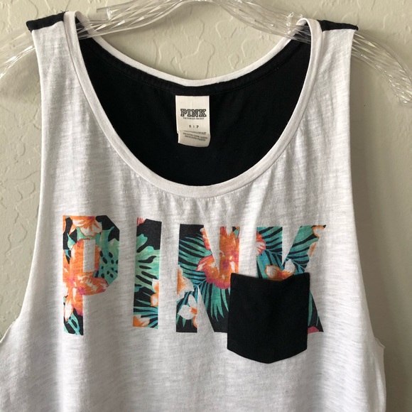 PINK Victoria's Secret Hawaiian Muscle Tank S - Picture 3 of 7